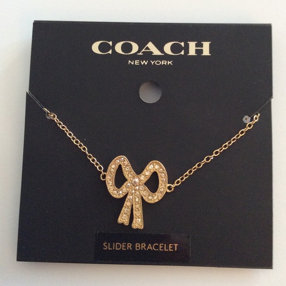 Authentic Coach Bow Slider Bracelet NWT - Picture 1 of 3
